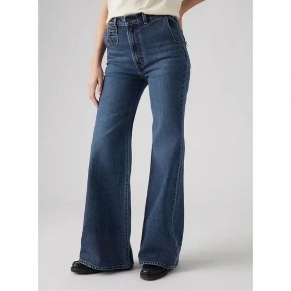 Levi's Ribcage  Bell Flared  Denim  Jeans - Picture 4 of 15